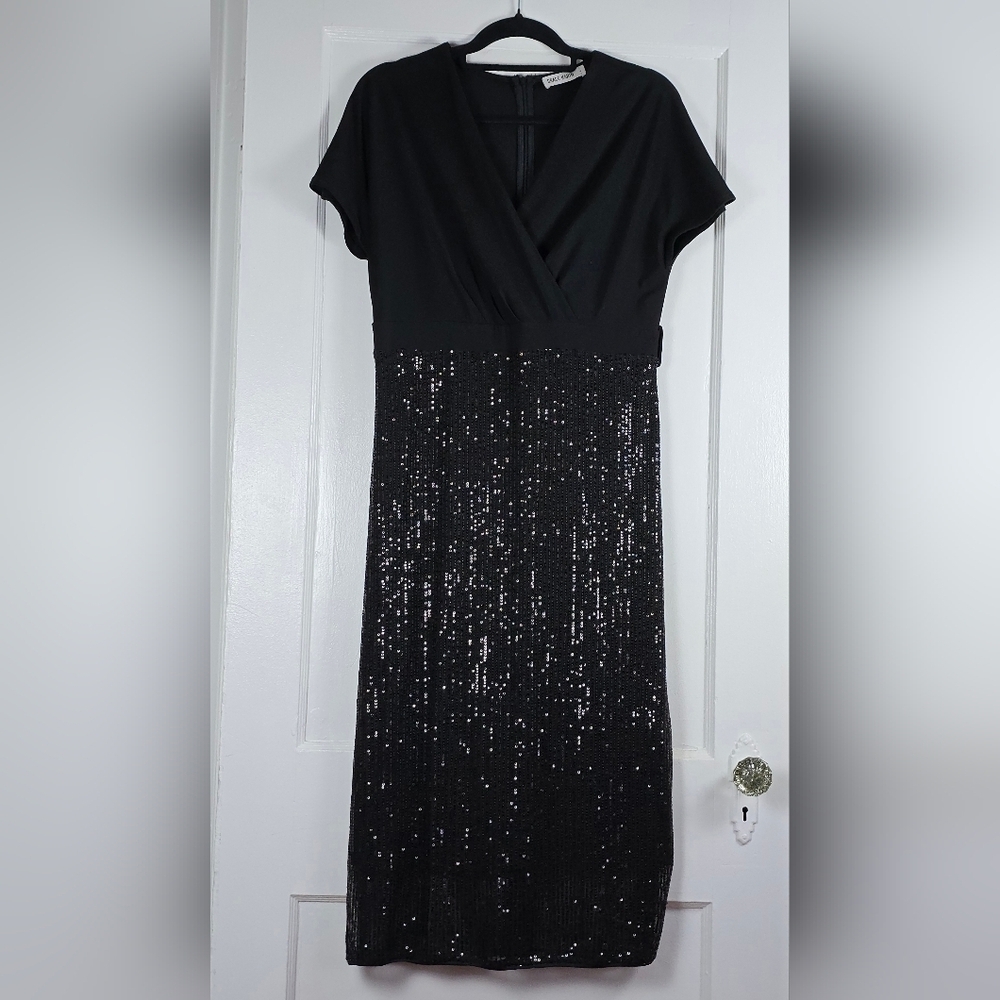 Grace Karin Black Sequin Evening Dress Size L